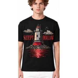 Lighthouse Tee front: design printed on chest