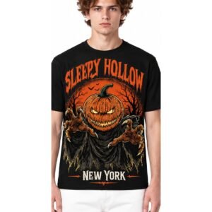 Pumpkin Reach Tee front: design printed on chest