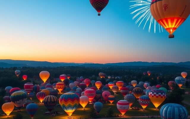 Hot air balloons at Hudson Valley Balloon Festival