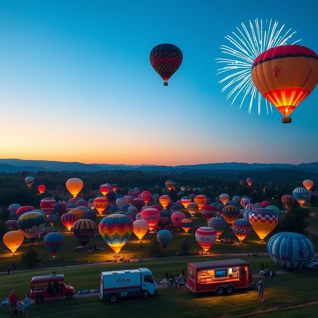 Hot air balloons at Hudson Valley Balloon Festival