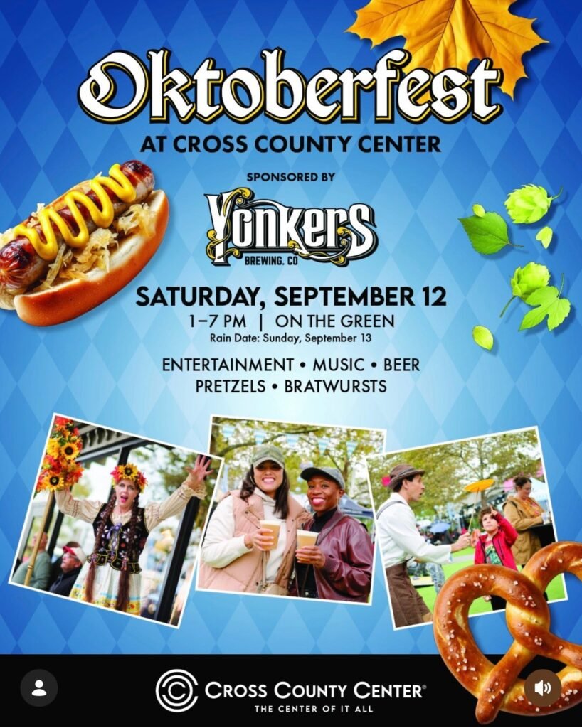 Oktoberfest at Cross County Center sponsored by Yonkers Brewing Co, Saturday September 12