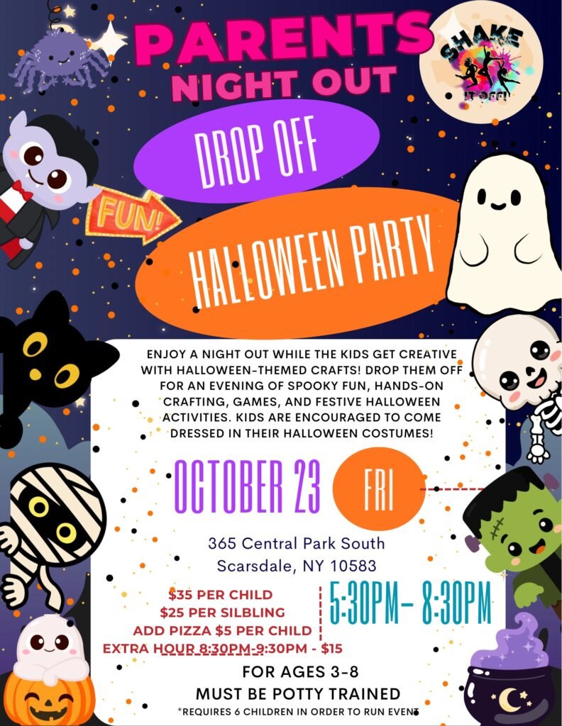 Parents Night Out: Drop-Off Halloween Party at Shake It Off! — Scarsdale