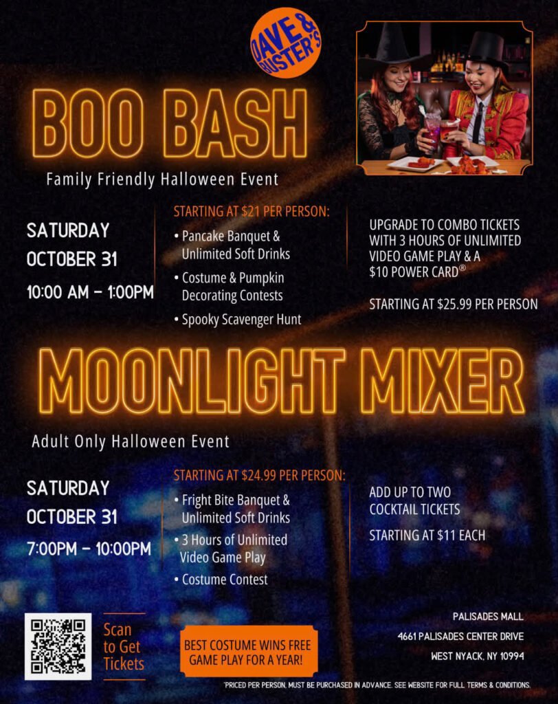 Dave & Buster's Boo Bash and Moonlight Mixer, October 31