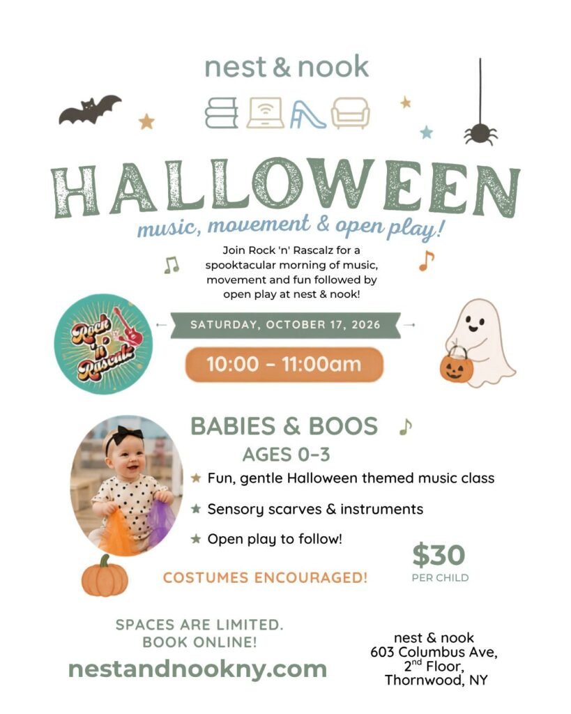 Babies & Boos: Halloween Music, Movement & Open Play at nest & nook — October 17